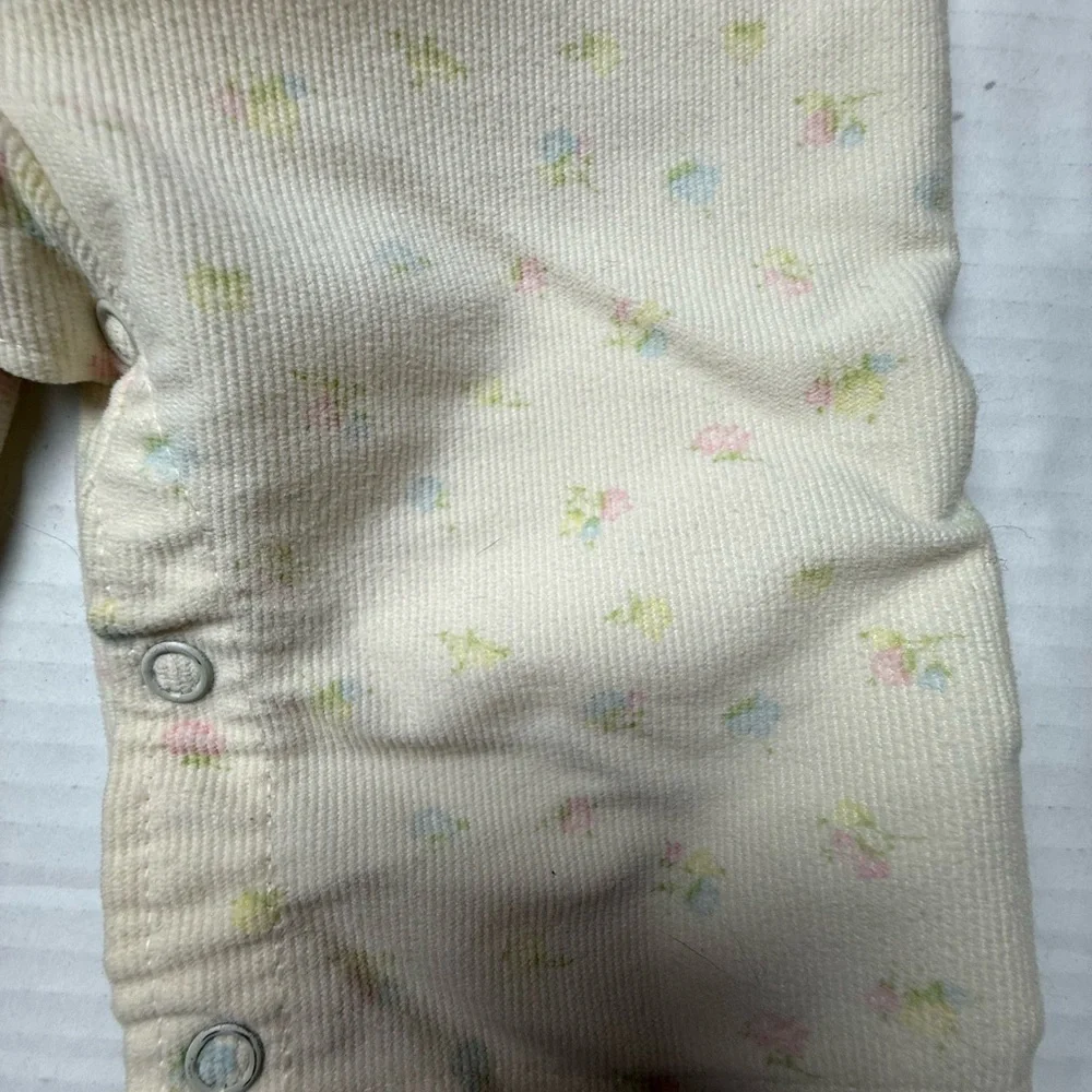 Vintage Carter's Baby Outfit Size 3 Months One-Piece‎ Floral Smocked Made in USA